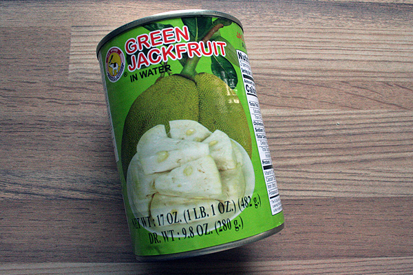 Green jackfruit in water
